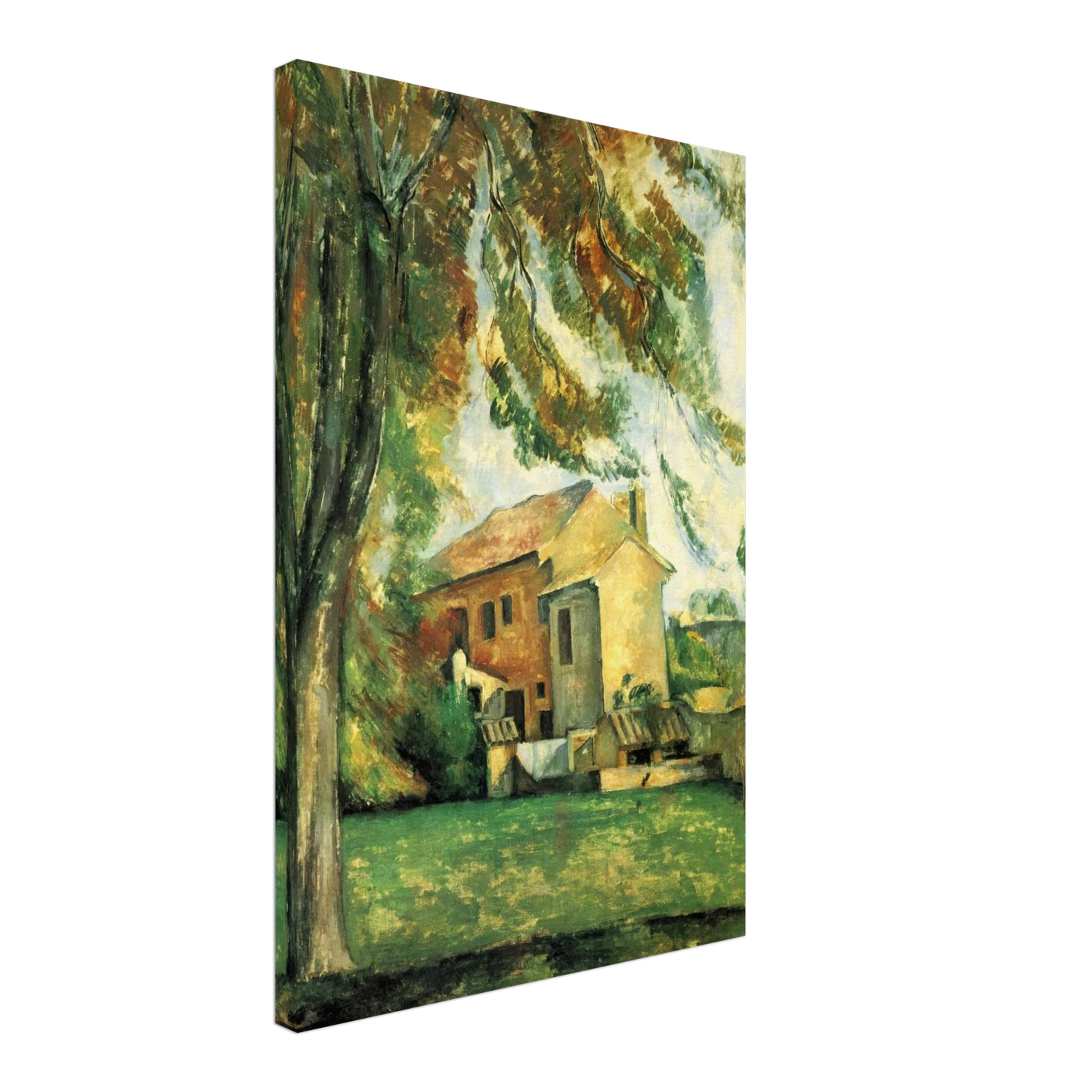 Paul Cezanne - The pond of the Jas de Bouffan Canvas - 40x60 cm / 16x24 inches-canvas