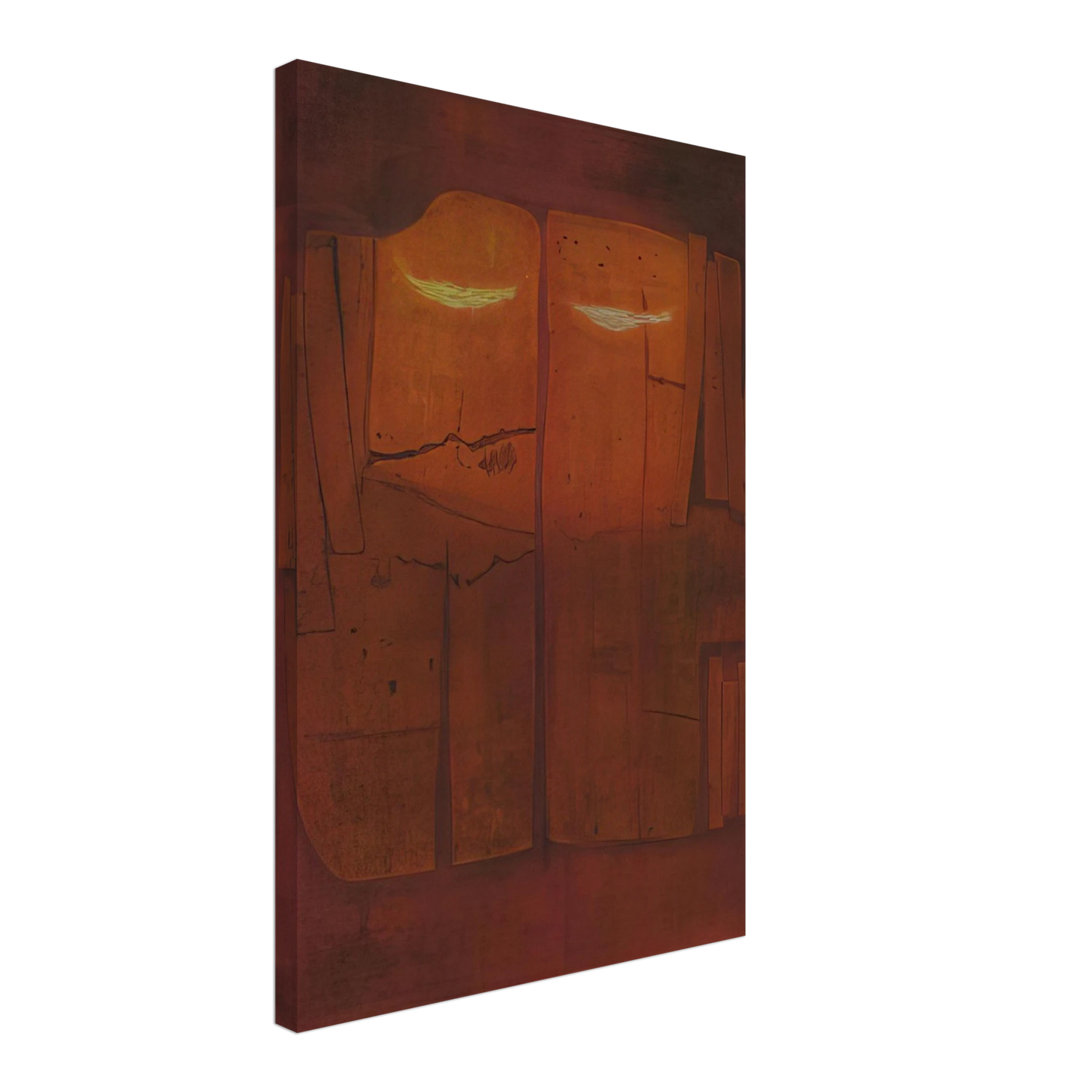 Hiroyuki Tajima - Two Exiles - 1972 Canvas - 40x60 cm / 16x24 inches-canvas