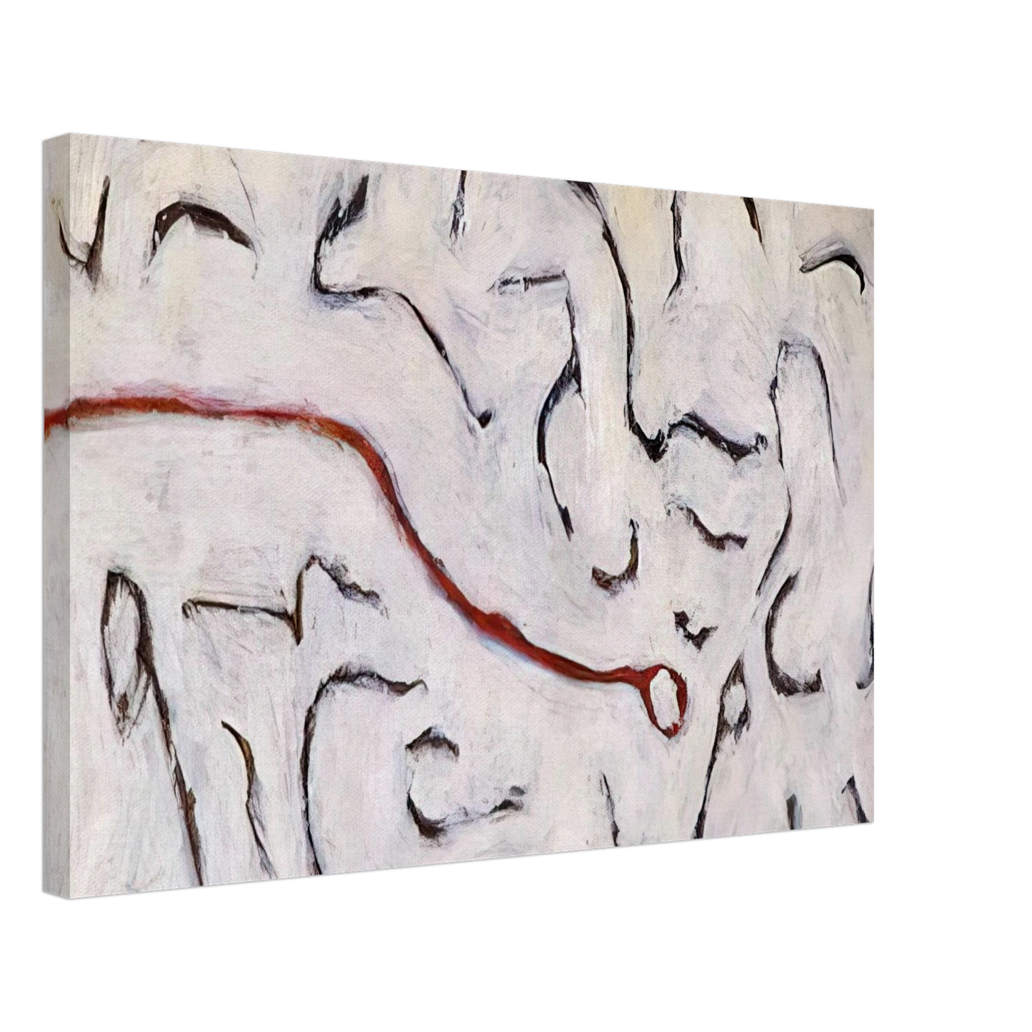 Gene Davis - Red Line - 1952 Canvas - 40x60 cm / 16x24 inches-canvas