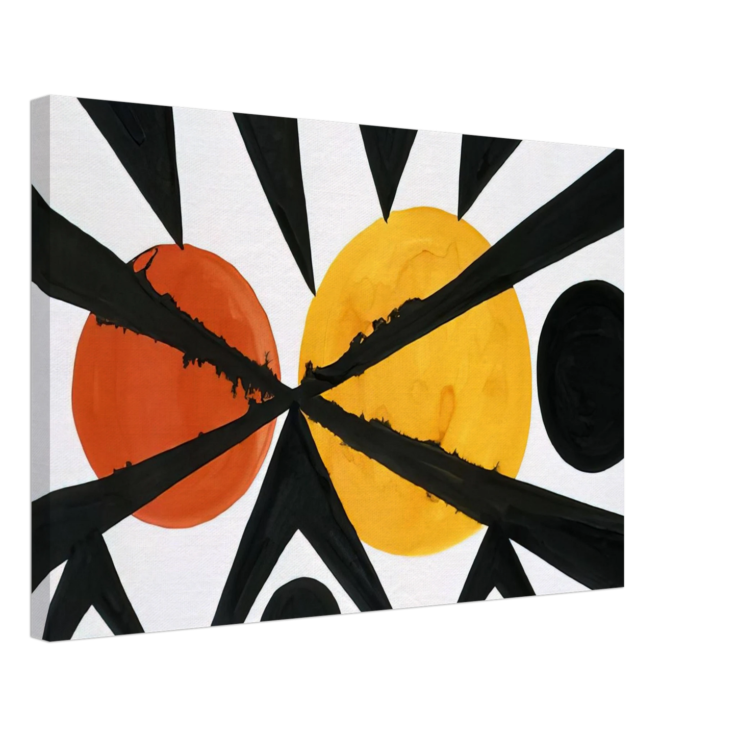 Alexander Calder - ACROSS THE ORANGE MOONS 1967 Canvas - 40x60 cm / 16x24 inches-canvas