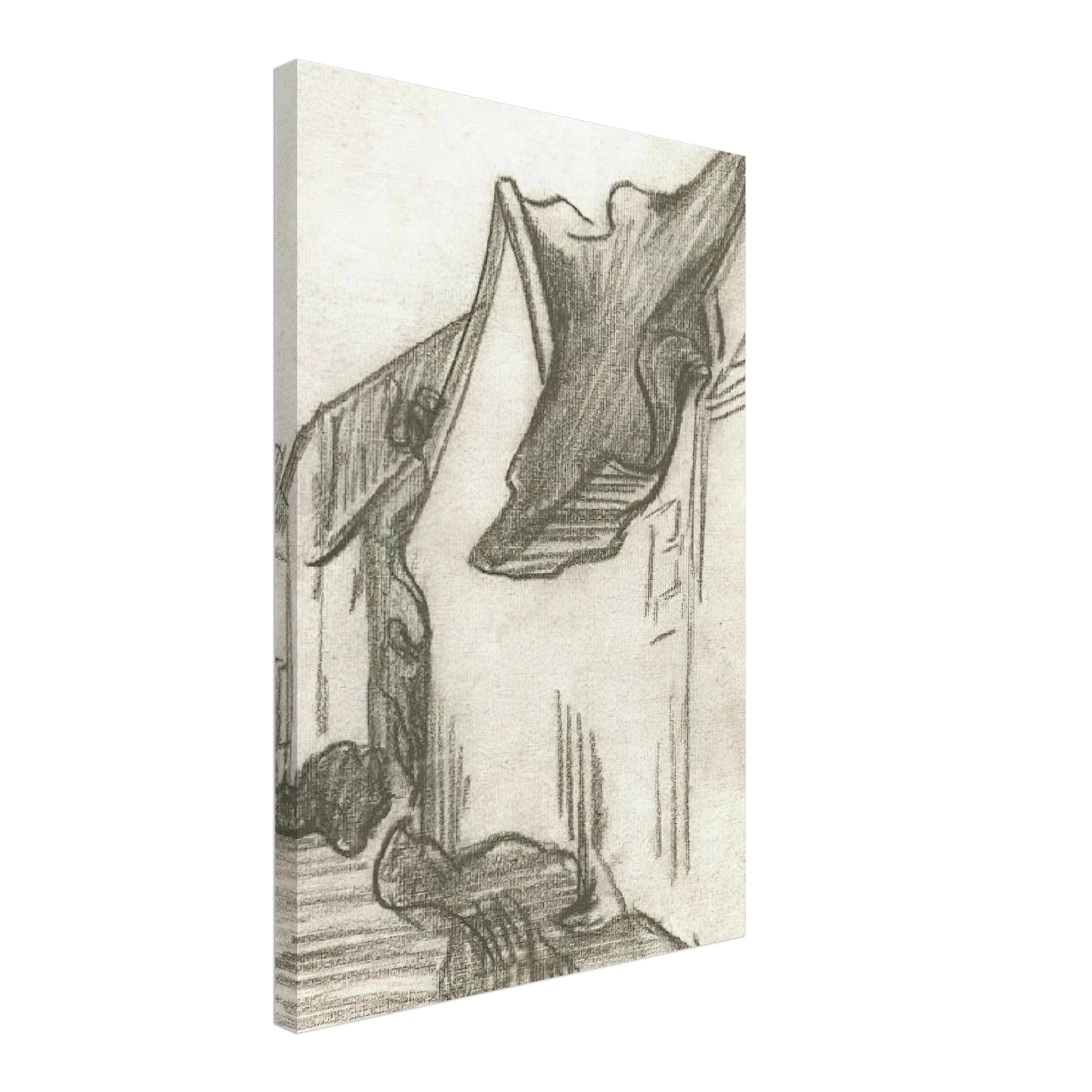 Vincent van Gogh - Village Street, Sketch Canvas - 40x60 cm / 16x24 inches-canvas