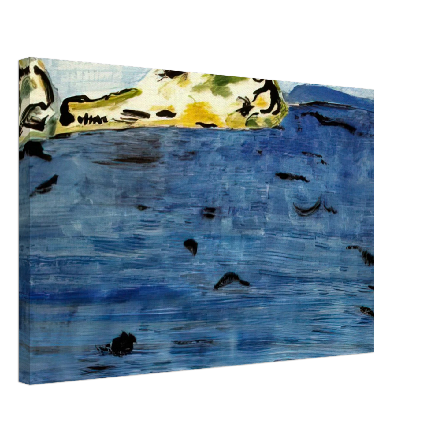 Milton Avery - Blue Bay and Dunes - 1961 Canvas - 40x60 cm / 16x24 inches-canvas