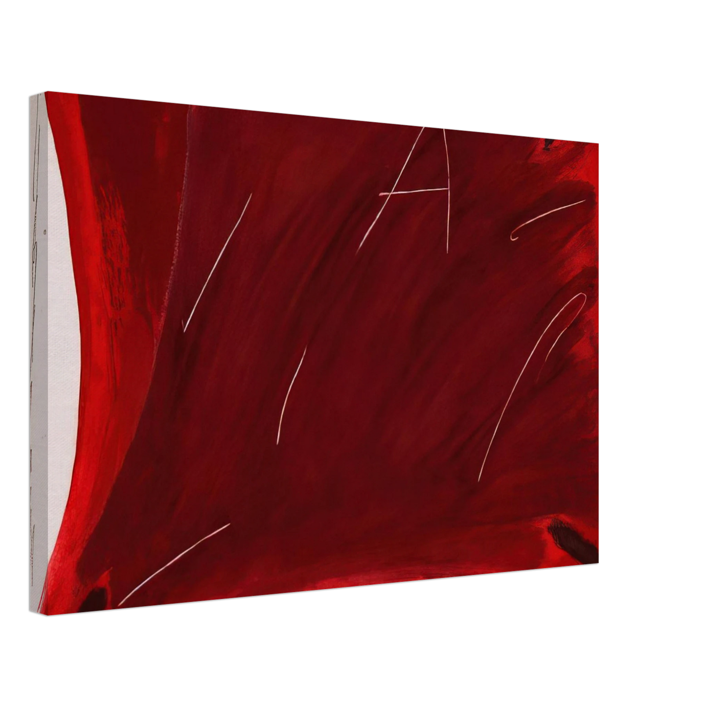 Antoni Tapies - NEGRE I ROIG V A DAMUNT VERMELL 1976 Canvas - 70x100 cm / 28x40 inches-canvas