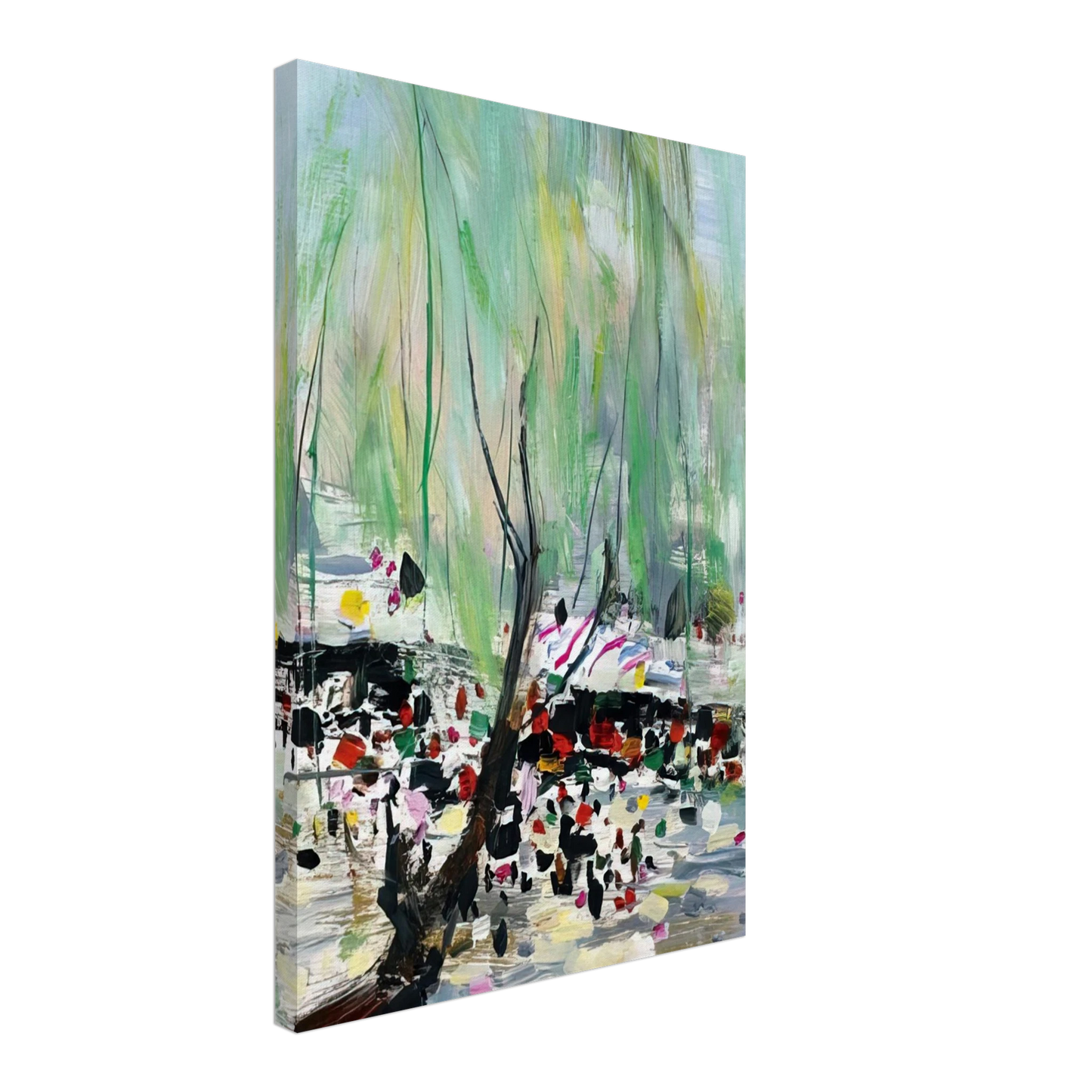 Wu Guanzhong - Love in Fangzhuang - 2002 Canvas - 40x60 cm / 16x24 inches-canvas