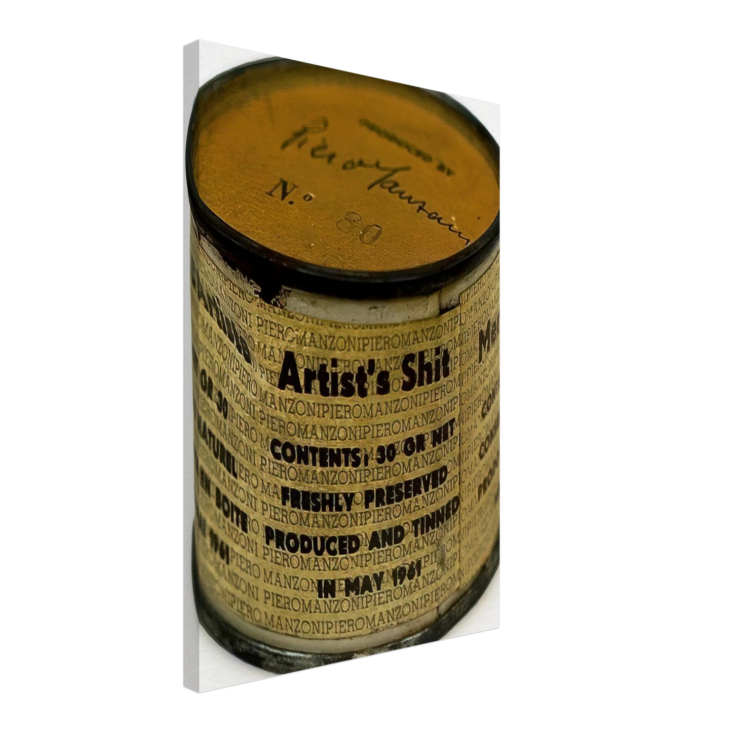 Piero Manzoni - Artist's Shit Canvas - 40x60 cm / 16x24 inches-canvas