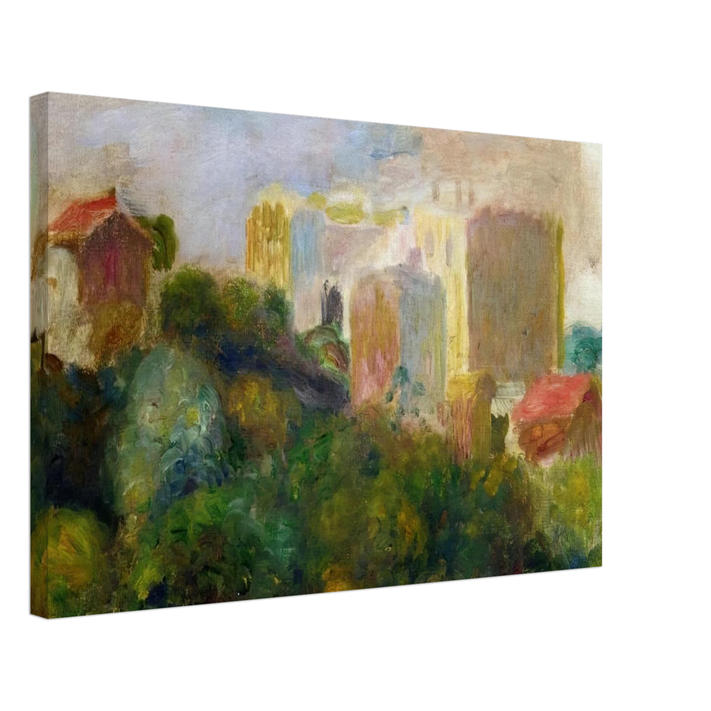 Pierre-Auguste Renoir - View from Renoir's Garden in Montmartre Canvas - 70x100 cm / 28x40 inches-canvas