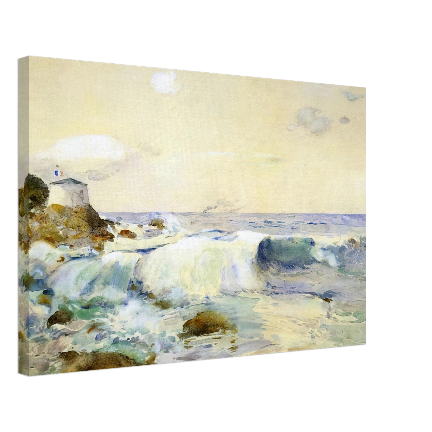 Childe Hassam - On the Brittany Coast Canvas - 70x100 cm / 28x40 inches-canvas