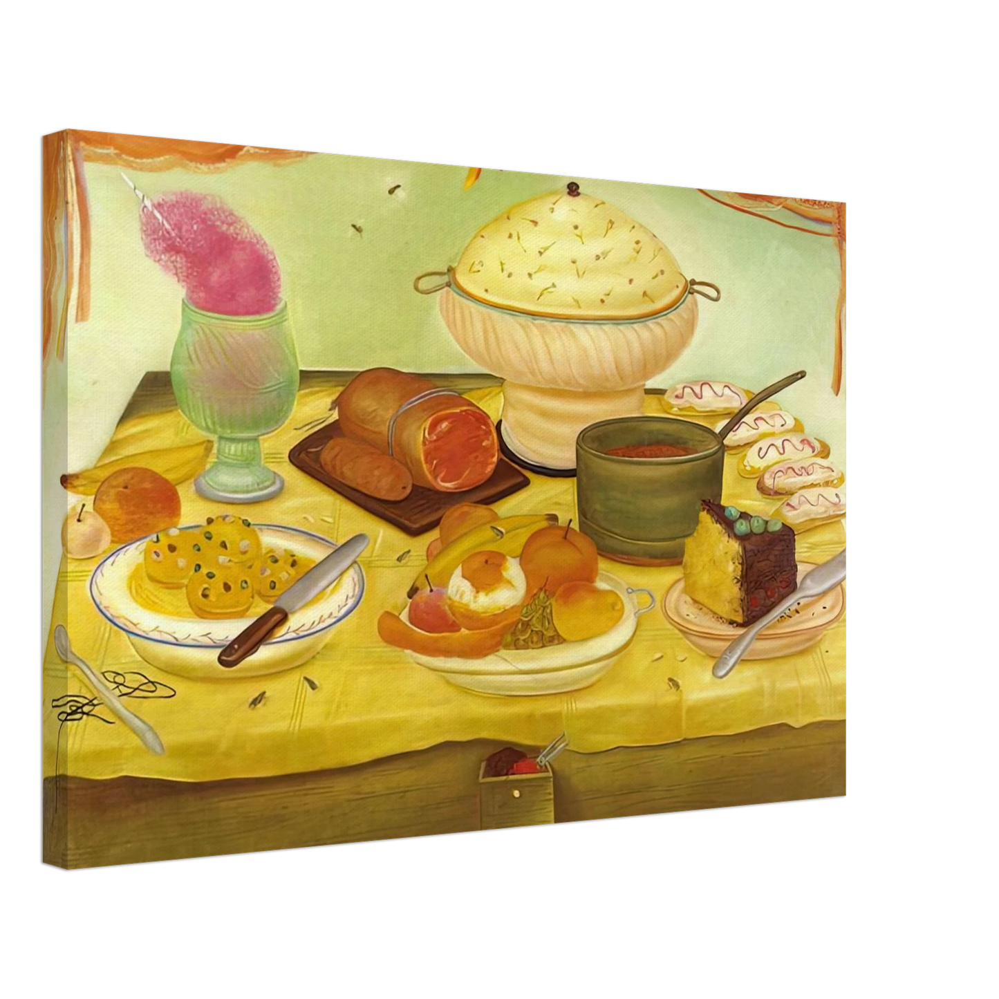 Fernando Botero - STILL LIFE Canvas - 40x60 cm / 16x24 inches-canvas