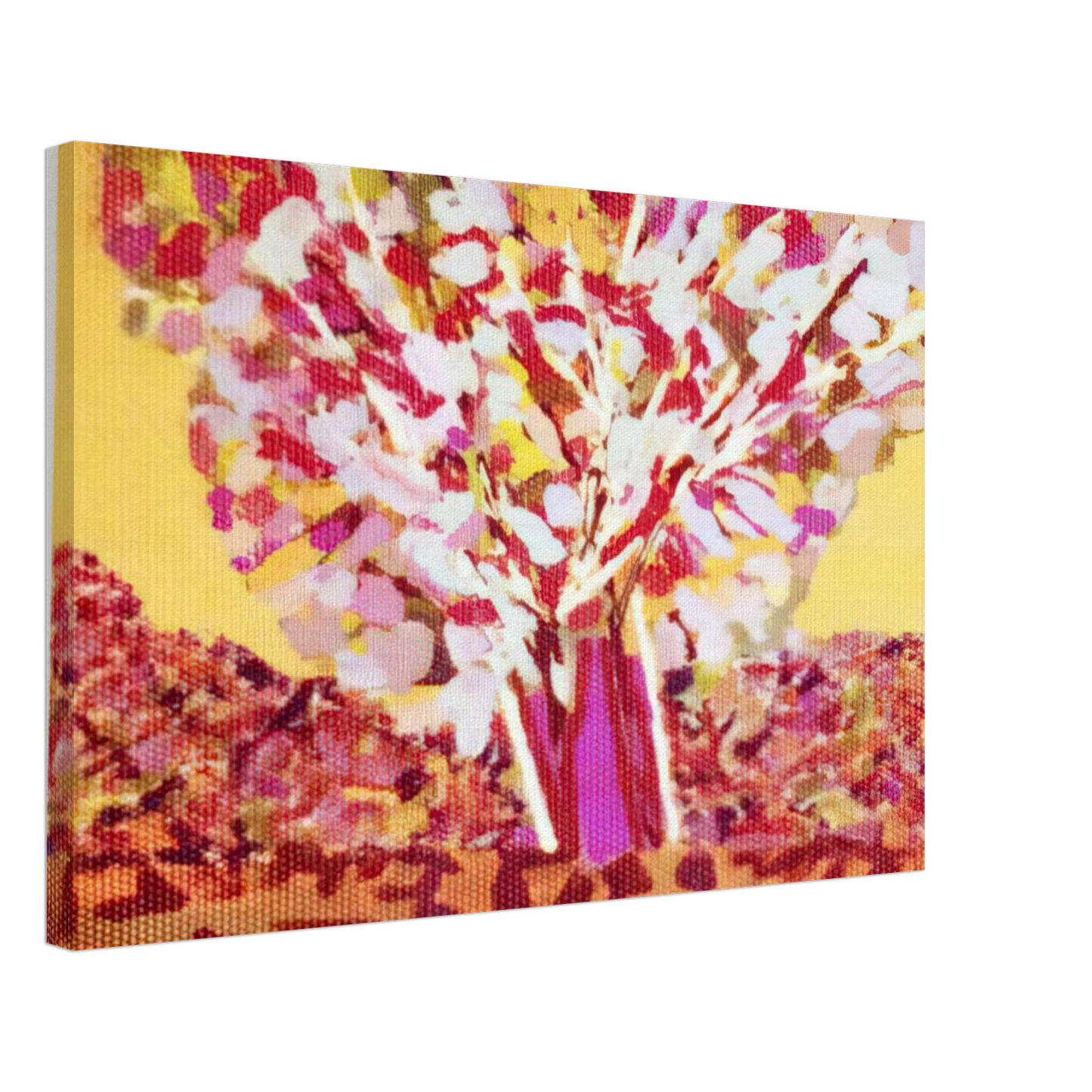 Ronnie Landfield - Utah, the Pregnant Tree - 1975 Canvas - 40x60 cm / 16x24 inches-canvas