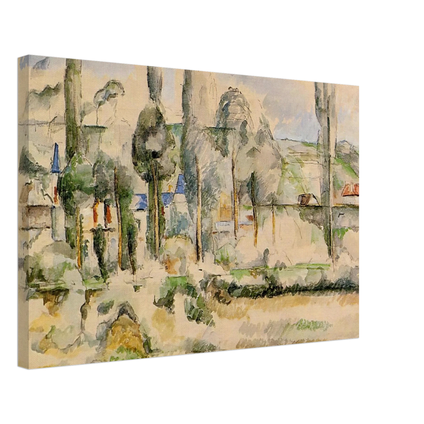 Paul Cezanne - Chateau de Madan Canvas - 40x60 cm / 16x24 inches-canvas