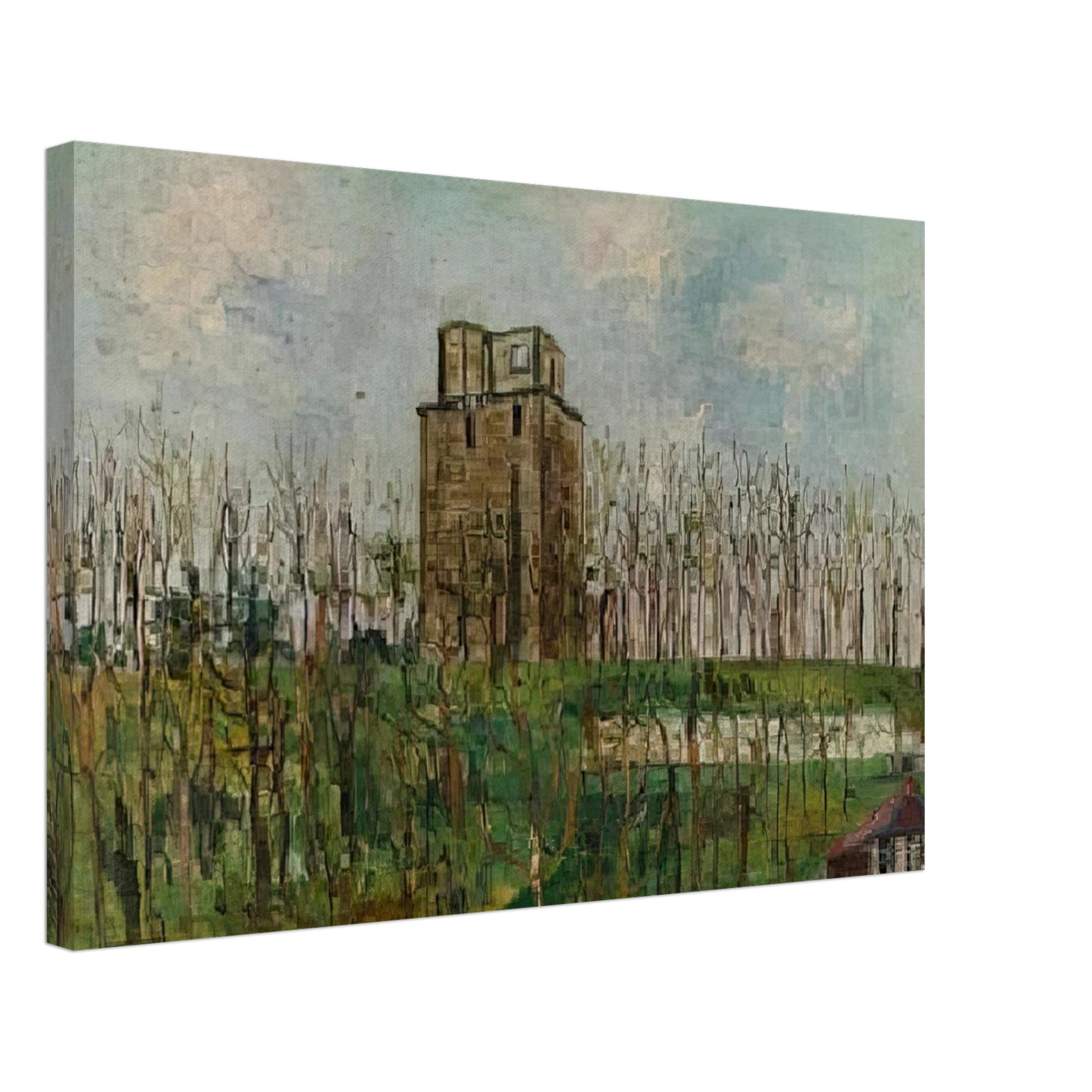Maurice Utrillo - DONJON STREET Canvas - 40x60 cm / 16x24 inches-canvas
