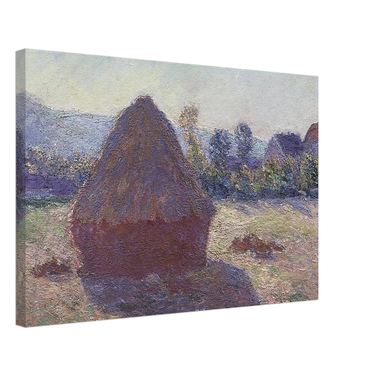 claude monet - A Haystack in the Evening Sun Canvas - 70x100 cm / 28x40 inches-canvas