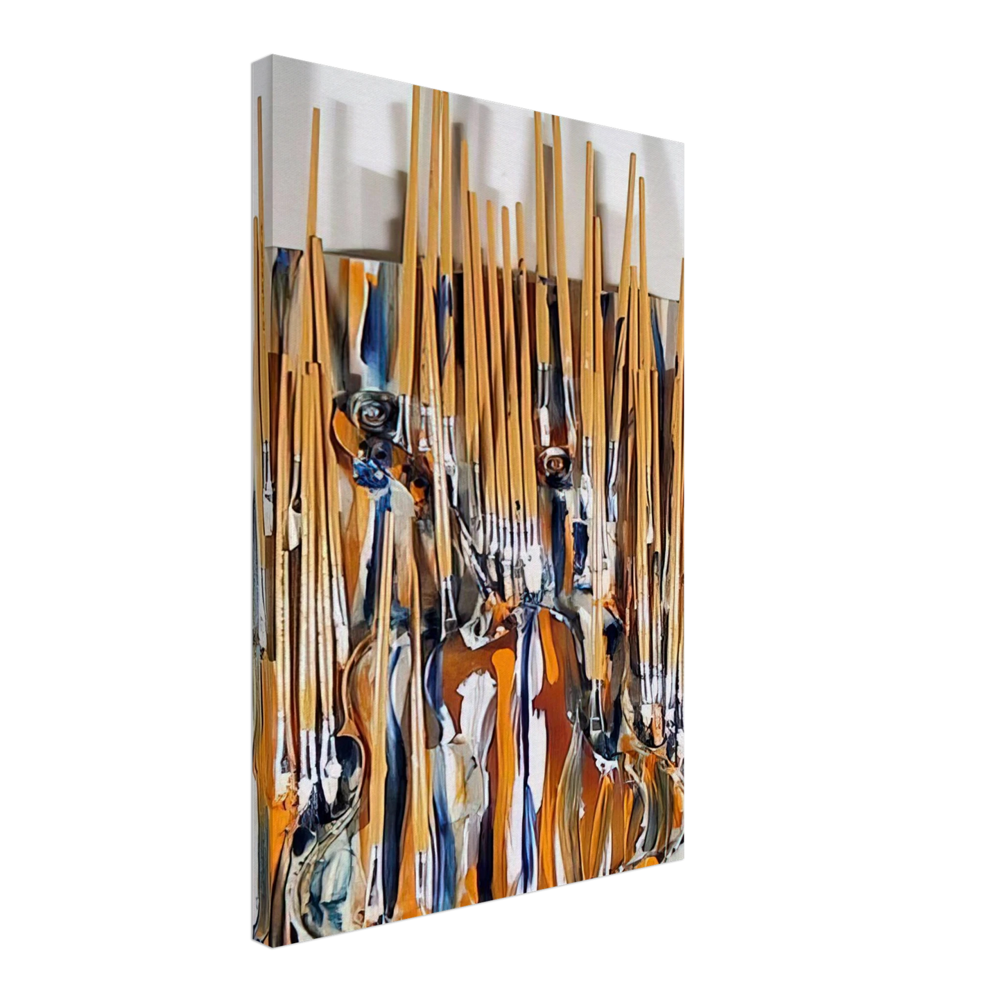 Arman - Paintbrushes Violin - II - 1980 Canvas - 70x100 cm / 28x40 inches-canvas