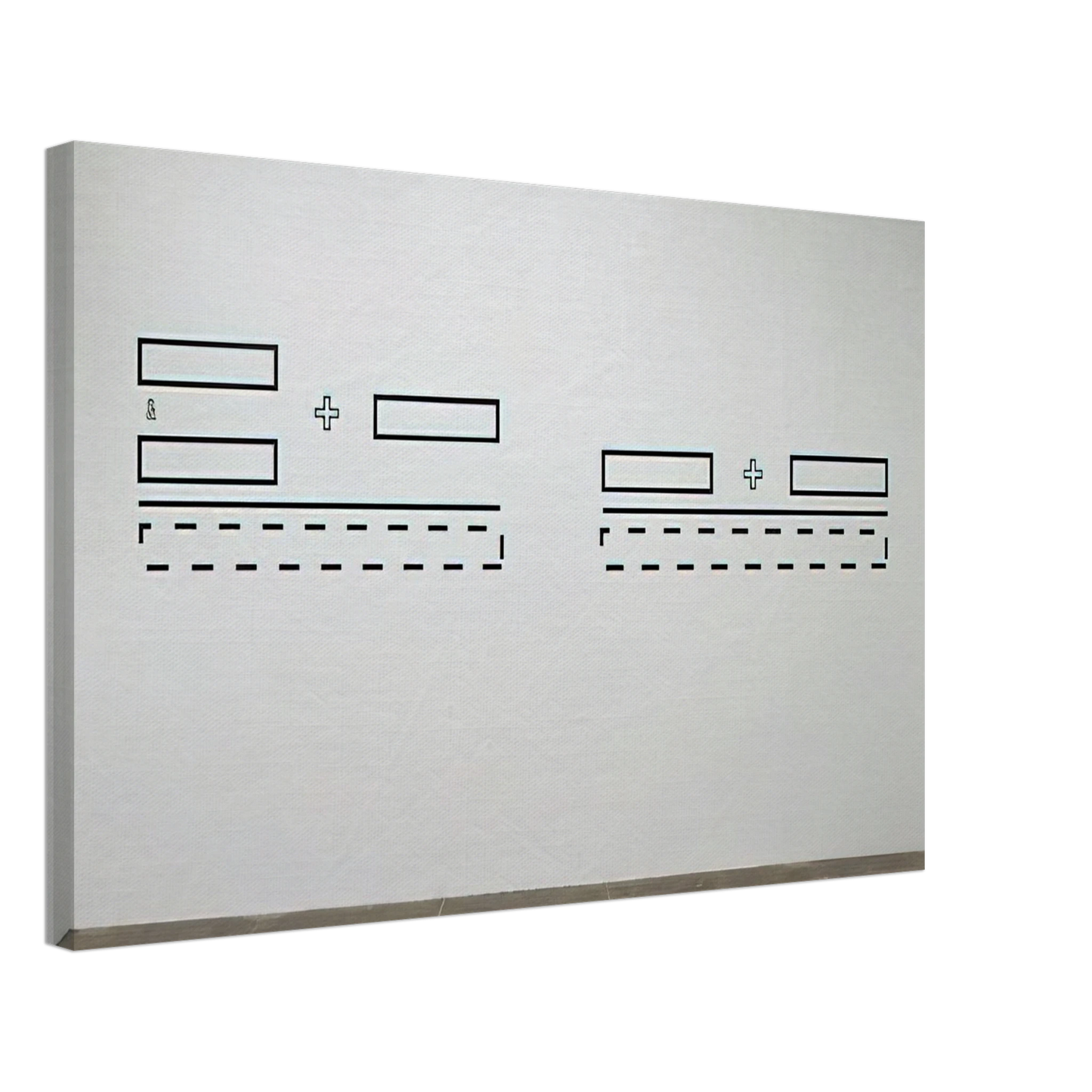 Lawrence Weiner - Untitled - 1991 Canvas - 70x100 cm / 28x40 inches-canvas