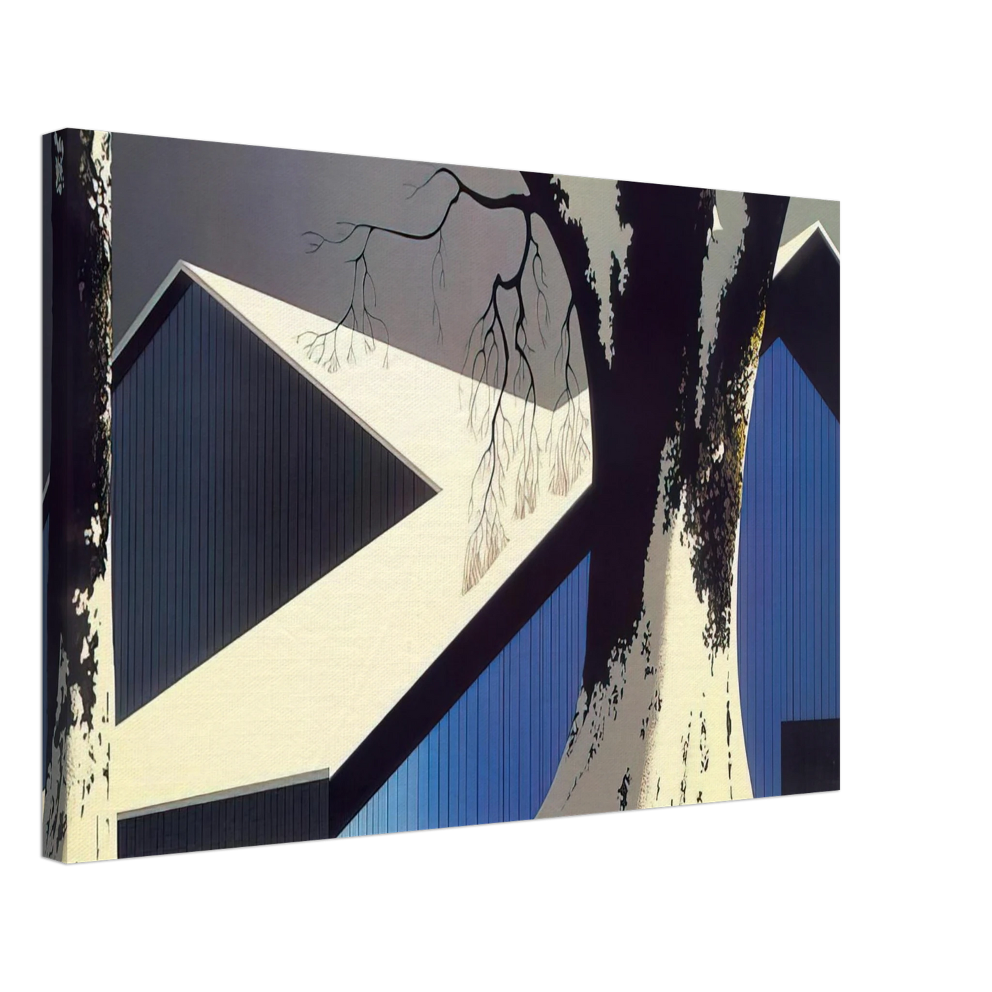 Eyvind Earle - Winter Quiet Canvas - 40x60 cm / 16x24 inches-canvas