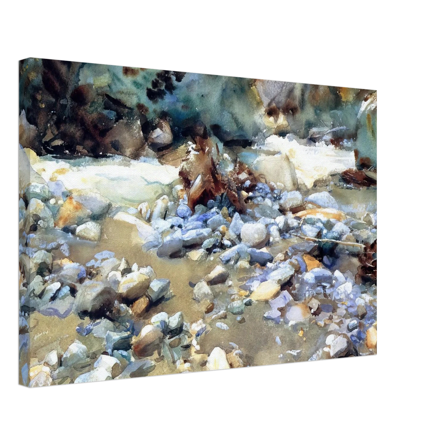 John Singer Sargent - Purtud, Bed of a Glacier Torrent Canvas - 70x100 cm / 28x40 inches-canvas
