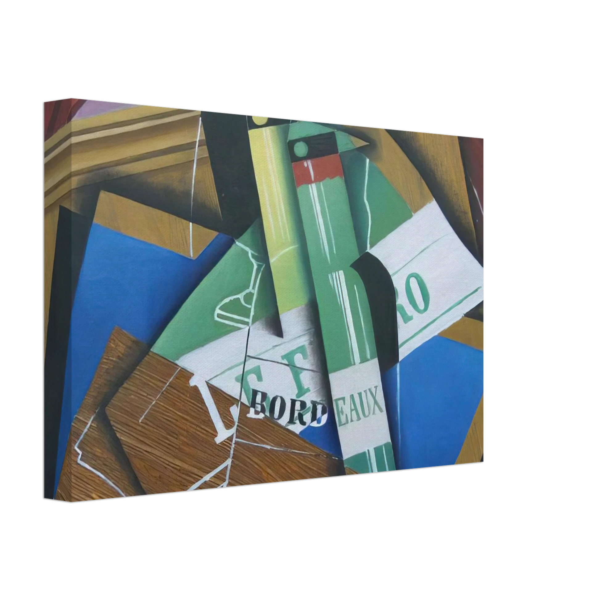 Juan Gris - THE BORDEAUX BOTTLE 1915 Canvas - 70x100 cm / 28x40 inches-canvas