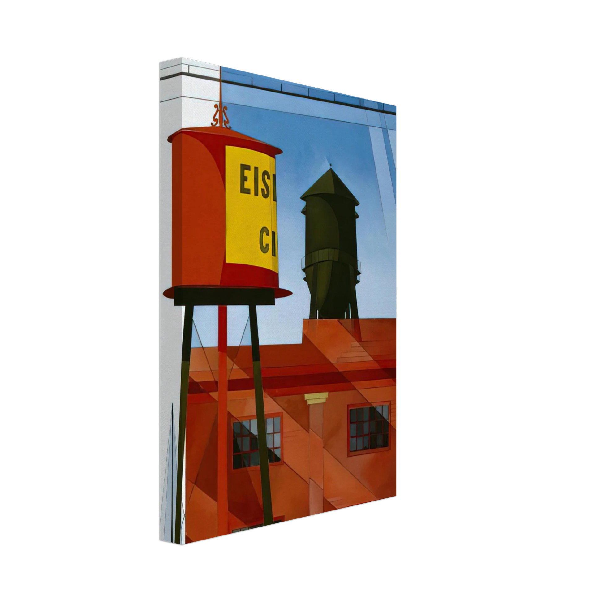 Charles Demuth - Buildings Abstraction, Lancaster - 1931 Canvas - 70x100 cm / 28x40 inches-canvas