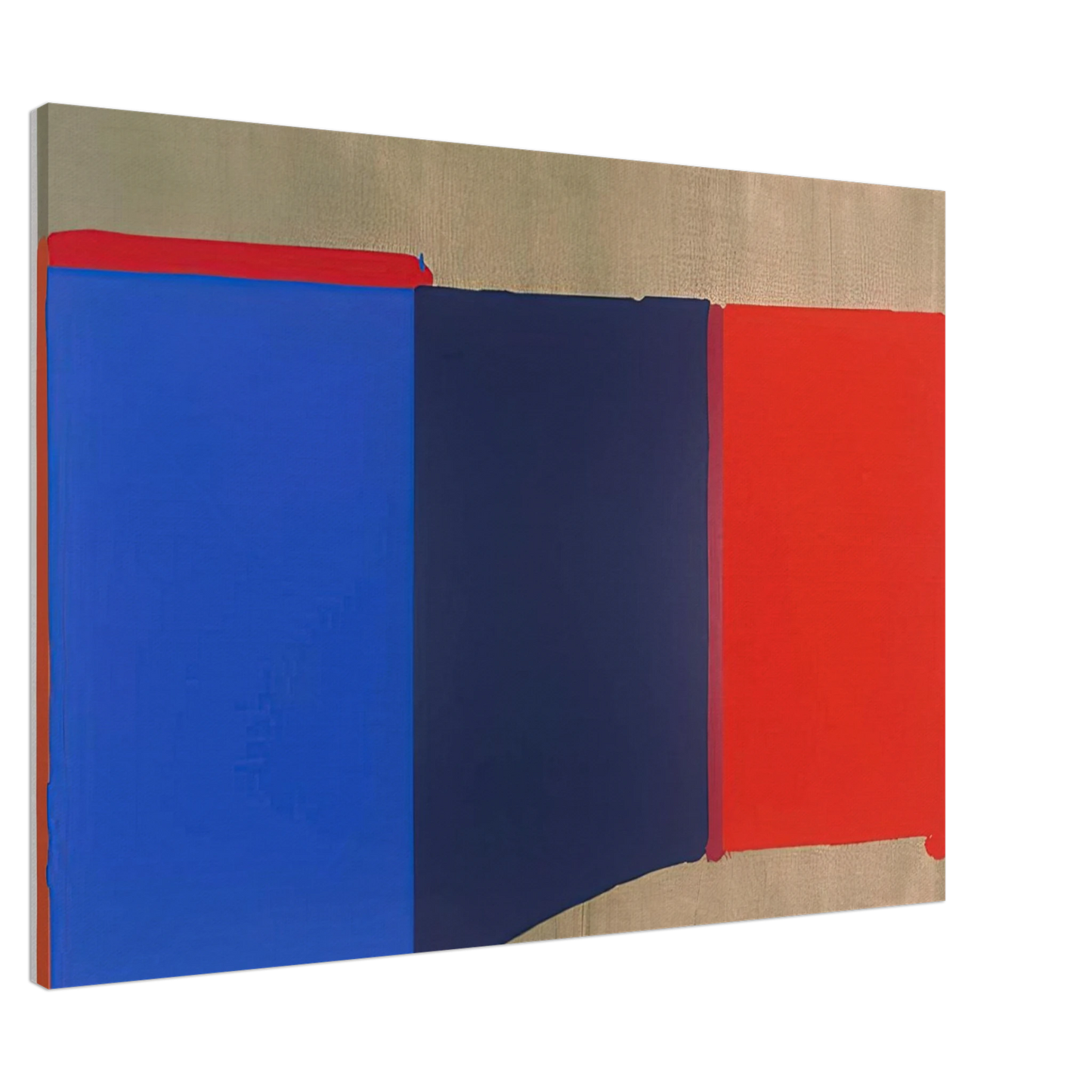 John Hoyland - Blues, Reds - 1969 Canvas - 20x30 cm / 8x12 inches-canvas