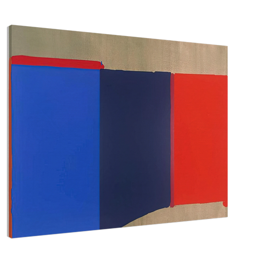John Hoyland - Blues, Reds - 1969 Canvas - 20x30 cm / 8x12 inches-canvas