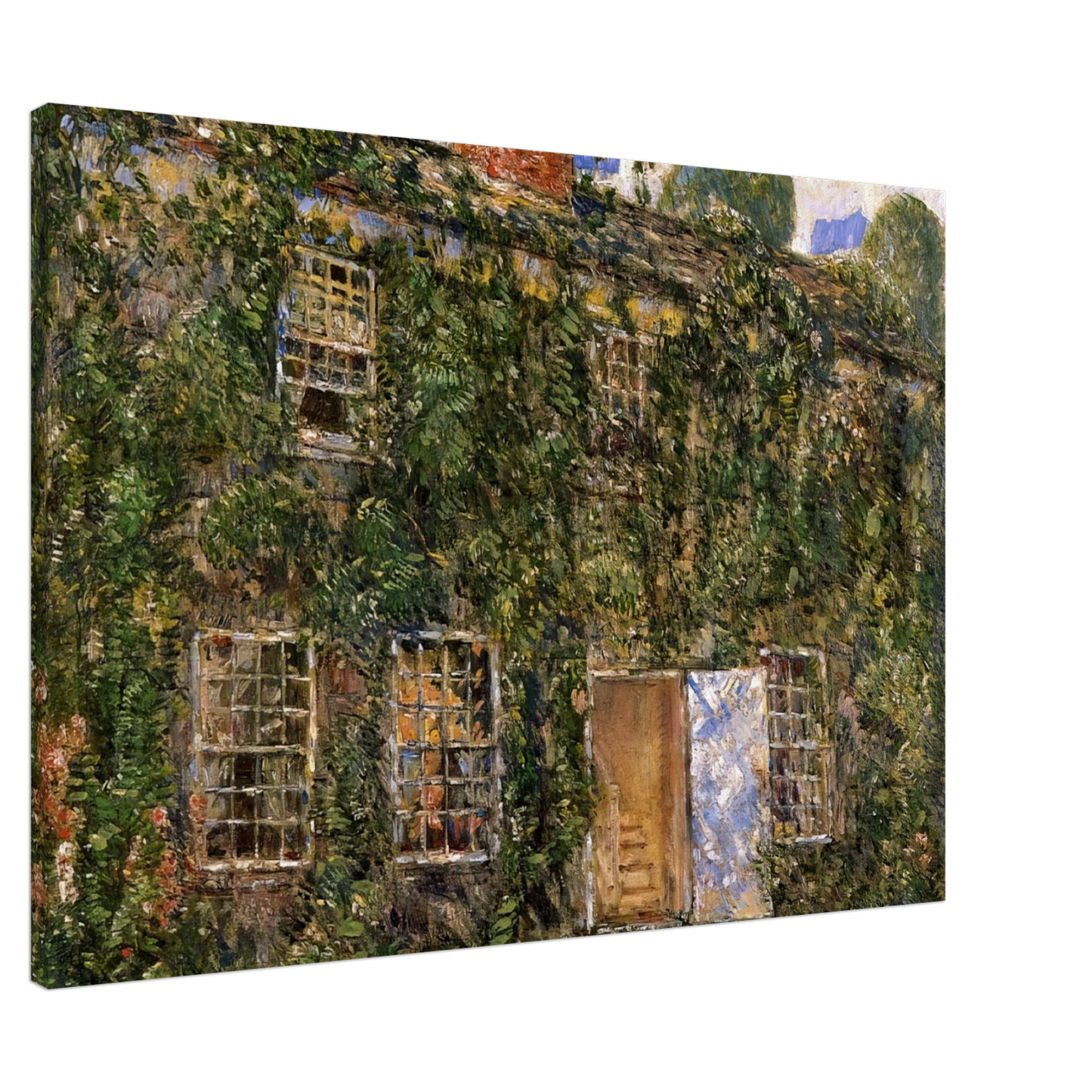 Childe Hassam - Home Sweet Home Cottage, East Hampton Canvas - 20x30 cm / 8x12 inches-canvas