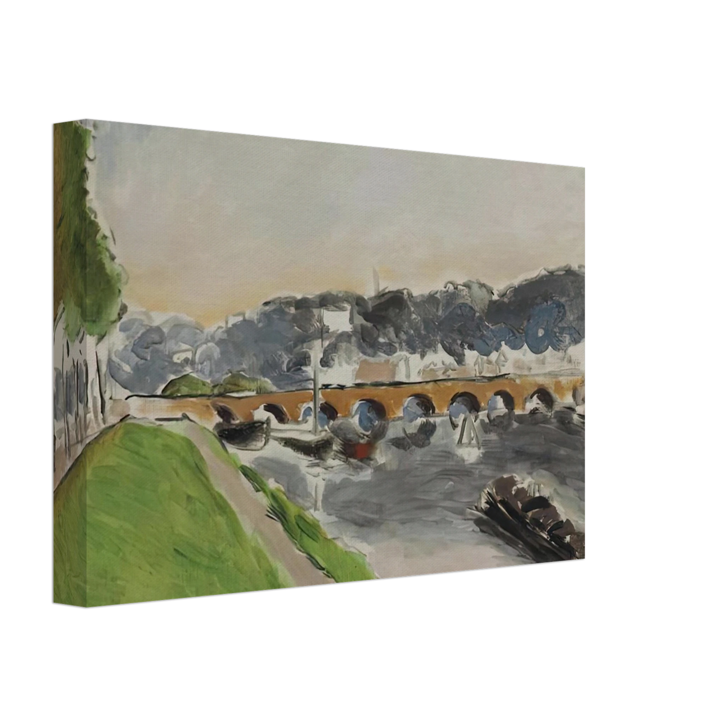 Henri Matisse - LE PONT DE SEVRES AU CHALAND 1917 Canvas - 70x100 cm / 28x40 inches-canvas