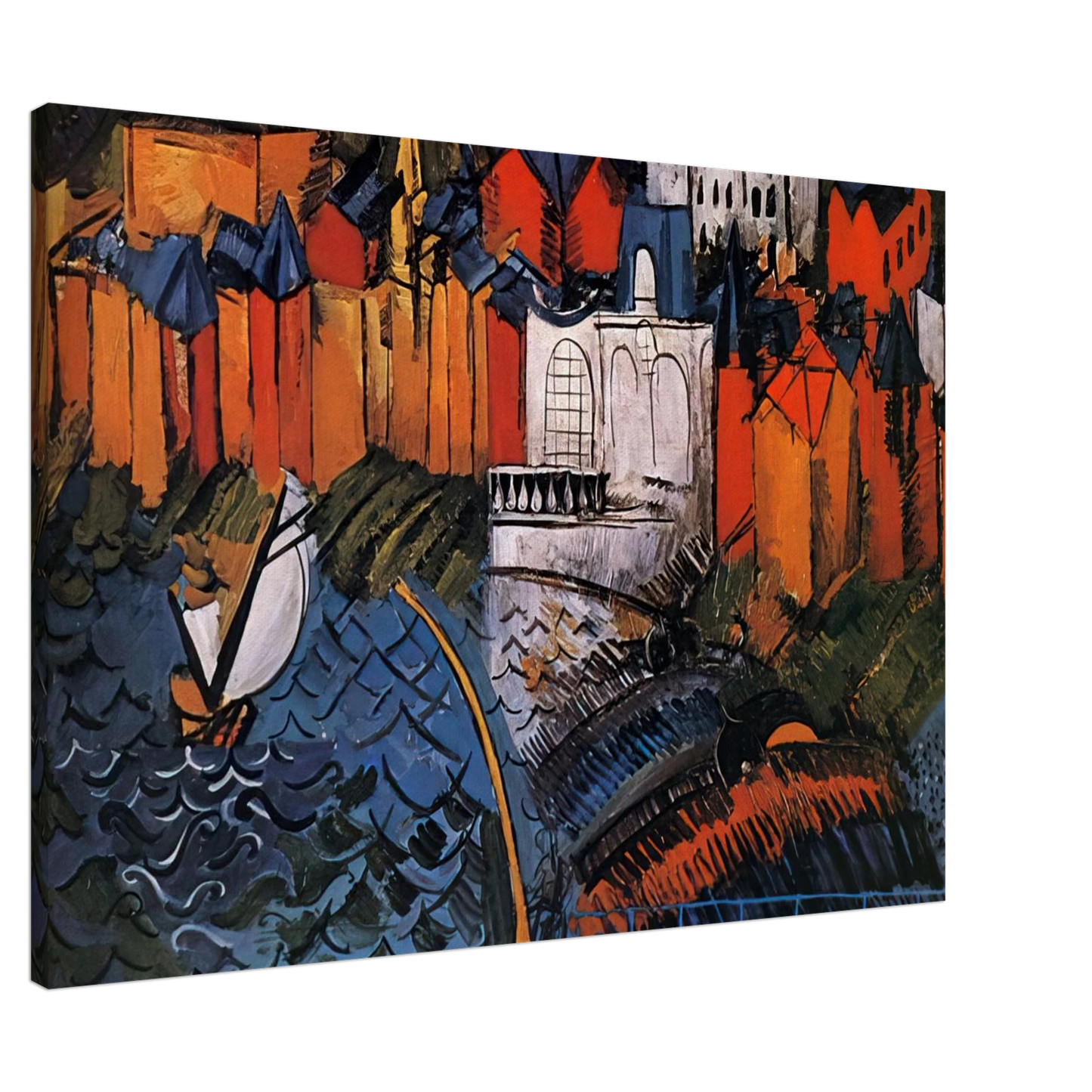 Raoul Dufy - SAILBOAT AT SAINTE ADRESSE 1912 Canvas - 20x30 cm / 8x12 inches-canvas