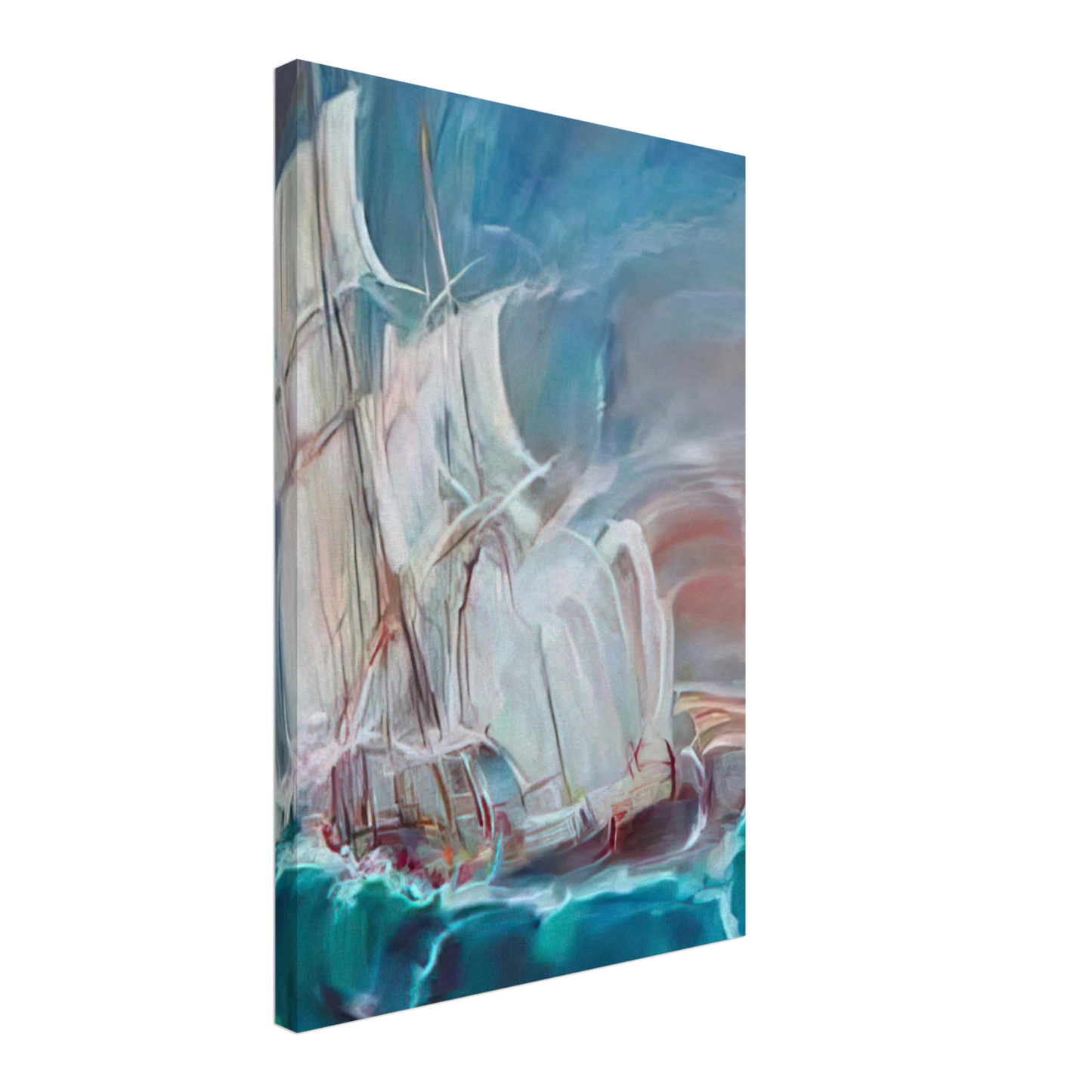 Konrad Zuse - The Great Sail in the Storm Canvas - 70x100 cm / 28x40 inches-canvas