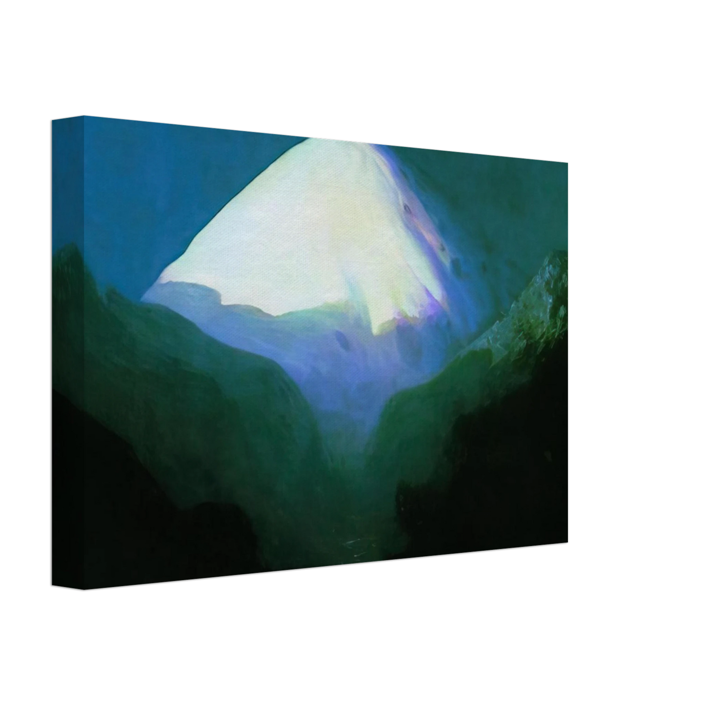 Arkhyp Kuindzhi - Elbrus. Moonlit Night Canvas - 70x100 cm / 28x40 inches-canvas