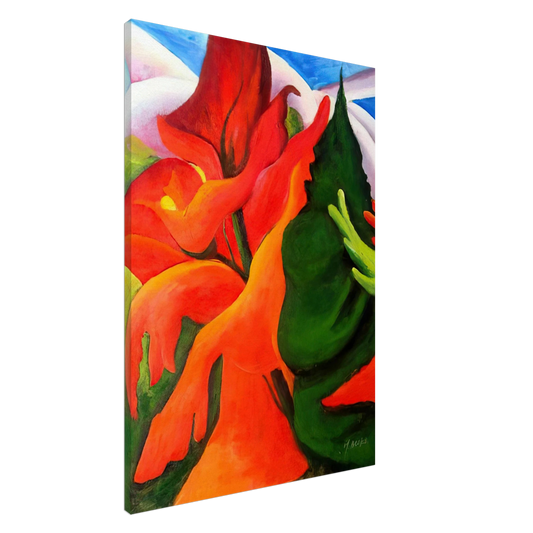 Georgia O'Keeffe - Melting Volcano Canvas - 20x30 cm / 8x12 inches-canvas