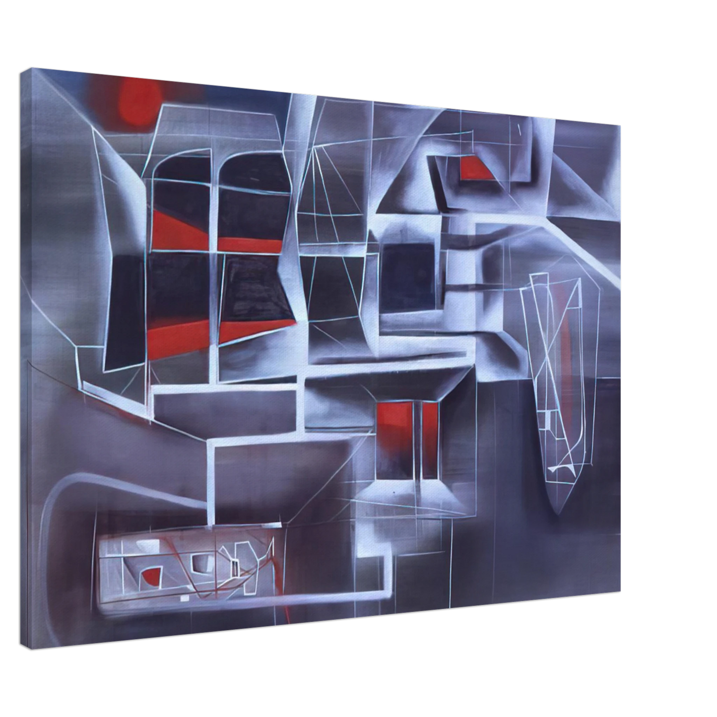 Jimmy Ernst - Night Subway - 1948 Canvas - 20x30 cm / 8x12 inches-canvas