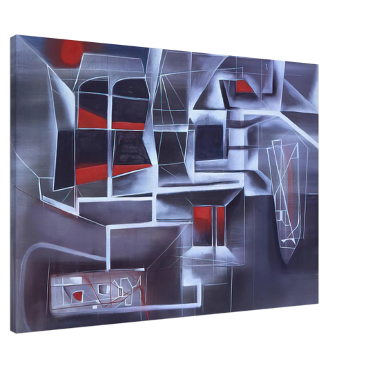 Jimmy Ernst - Night Subway - 1948 Canvas - 20x30 cm / 8x12 inches-canvas