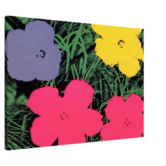 Andy Warhol - Flowers Canvas - 20x30 cm / 8x12 inches-canvas