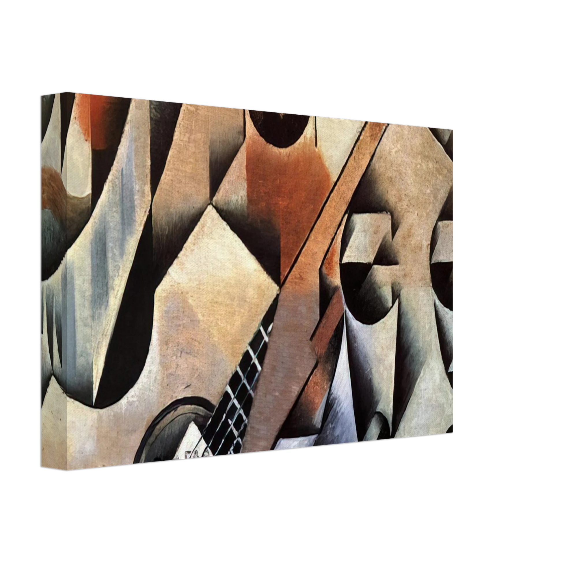 Juan Gris - GUITAR AND GLASSES BANJO AND GLASSES 1912 Canvas - 40x60 cm / 16x24 inches-canvas