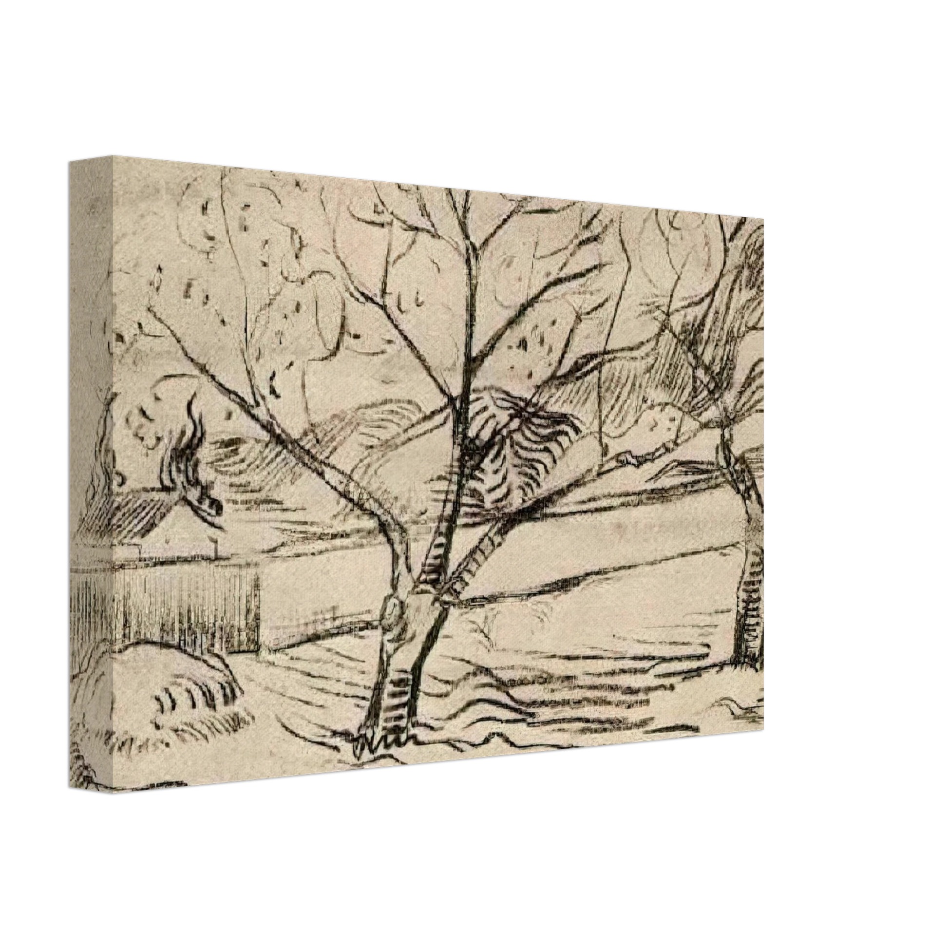 Vincent van Gogh - Two Trees Canvas - 40x60 cm / 16x24 inches-canvas