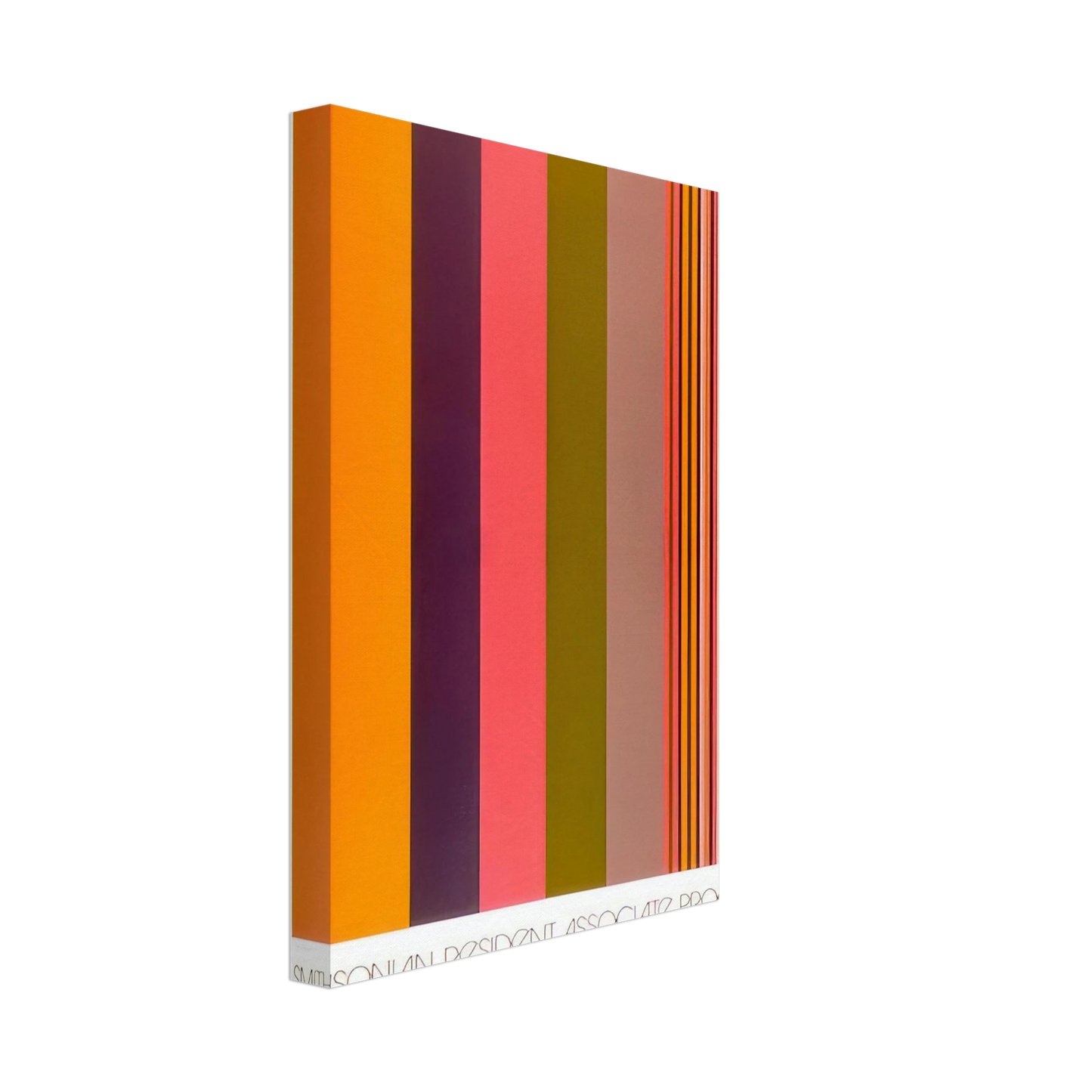 Gene Davis - Smithsonian Resident Associate Program Tenth Anniversary Poster - 1975 Canvas - 70x100 cm / 28x40 inches-canvas