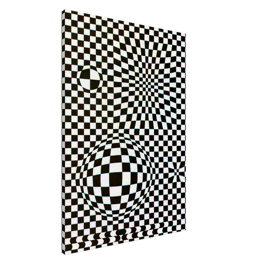 Victor Vasarely - Vega - 1957 Canvas - 20x30 cm / 8x12 inches-canvas