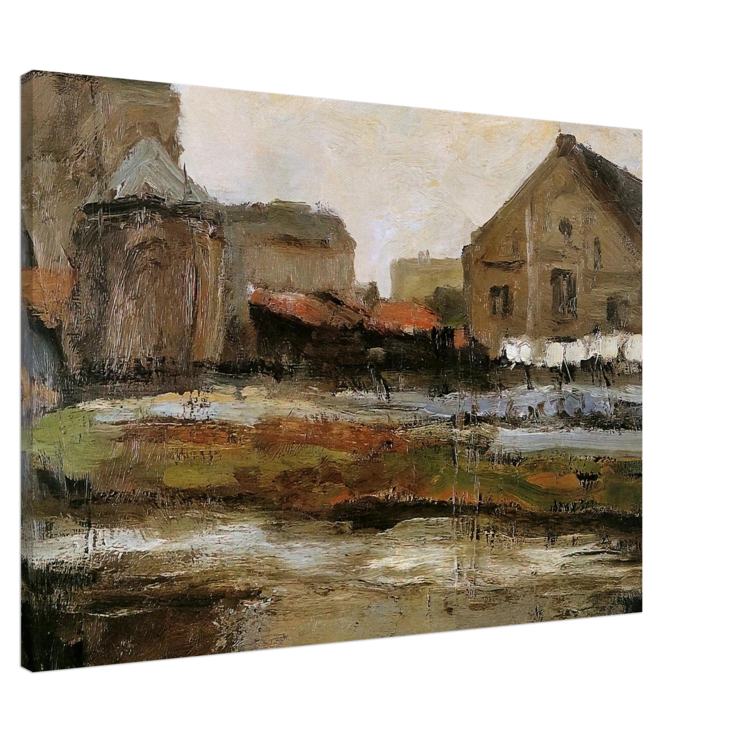 Piet Mondrian - Schinkelbuurtje Sun Canvas - 20x30 cm / 8x12 inches-canvas