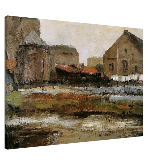 Piet Mondrian - Schinkelbuurtje Sun Canvas - 20x30 cm / 8x12 inches-canvas