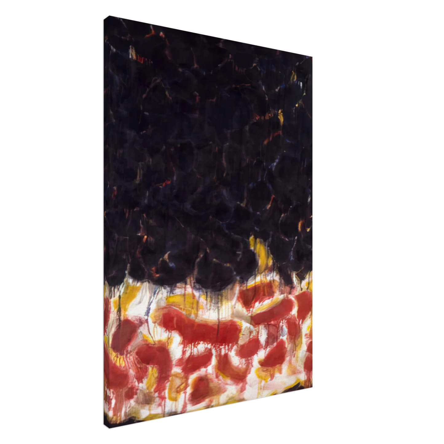 Sam Francis - Red and Black Canvas - 20x30 cm / 8x12 inches-canvas