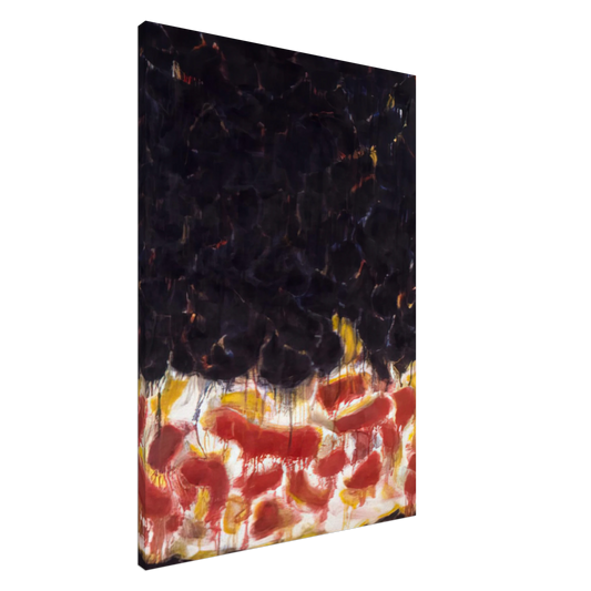 Sam Francis - Red and Black Canvas - 20x30 cm / 8x12 inches-canvas
