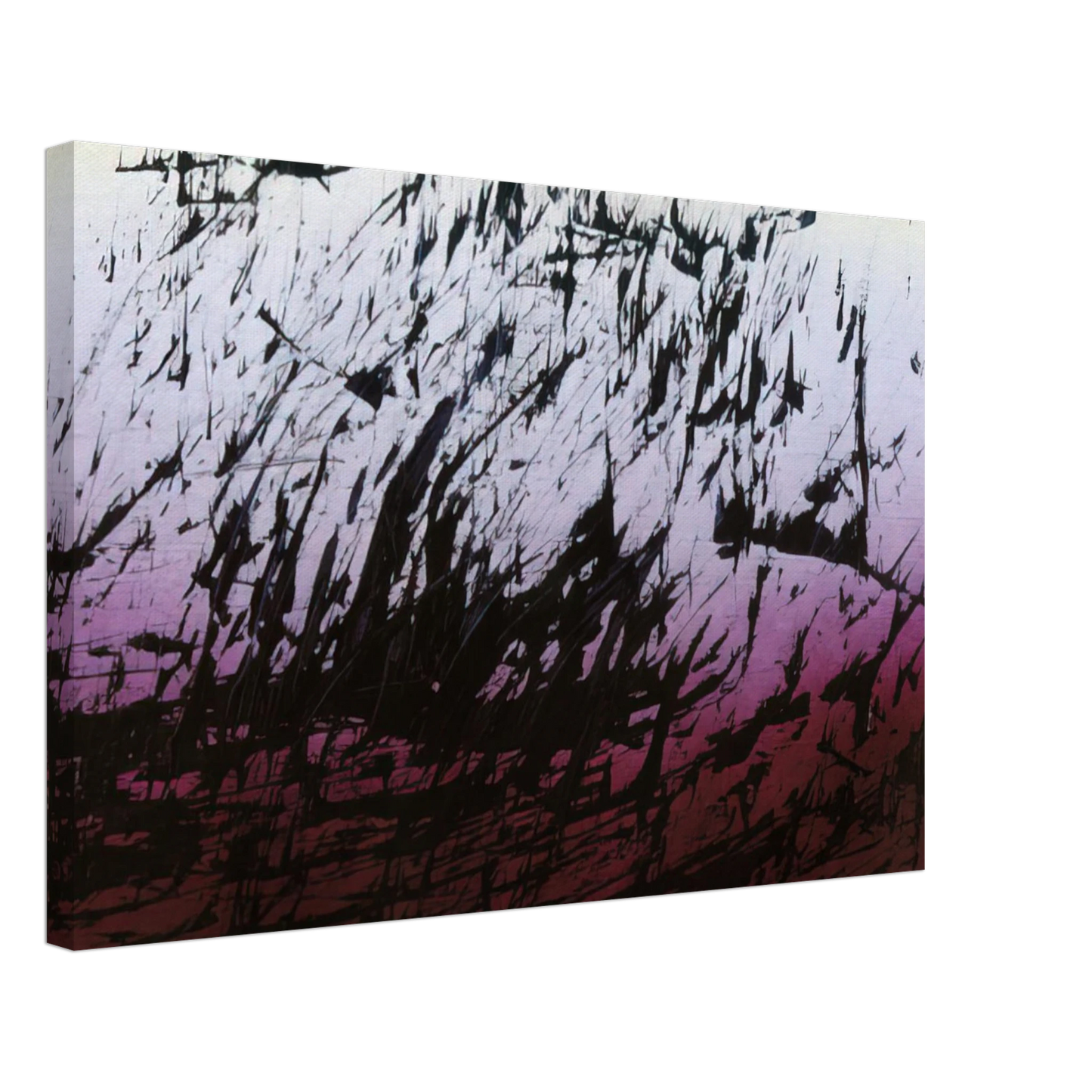 Hans Hartung - Untitled T1982-H12 - 1982 Canvas - 70x100 cm / 28x40 inches-canvas