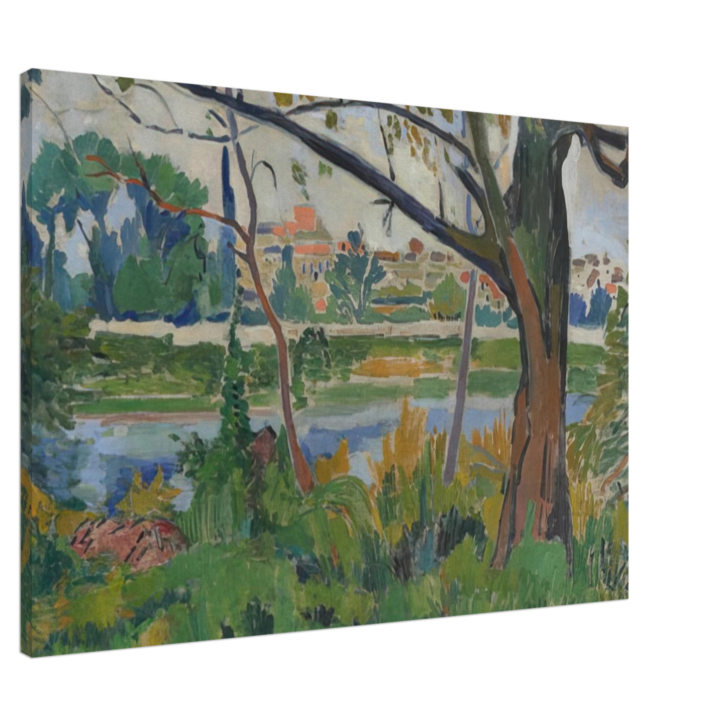 Andre Derain - THE SEINE AT CHATOU 1906 Canvas - 20x30 cm / 8x12 inches-canvas