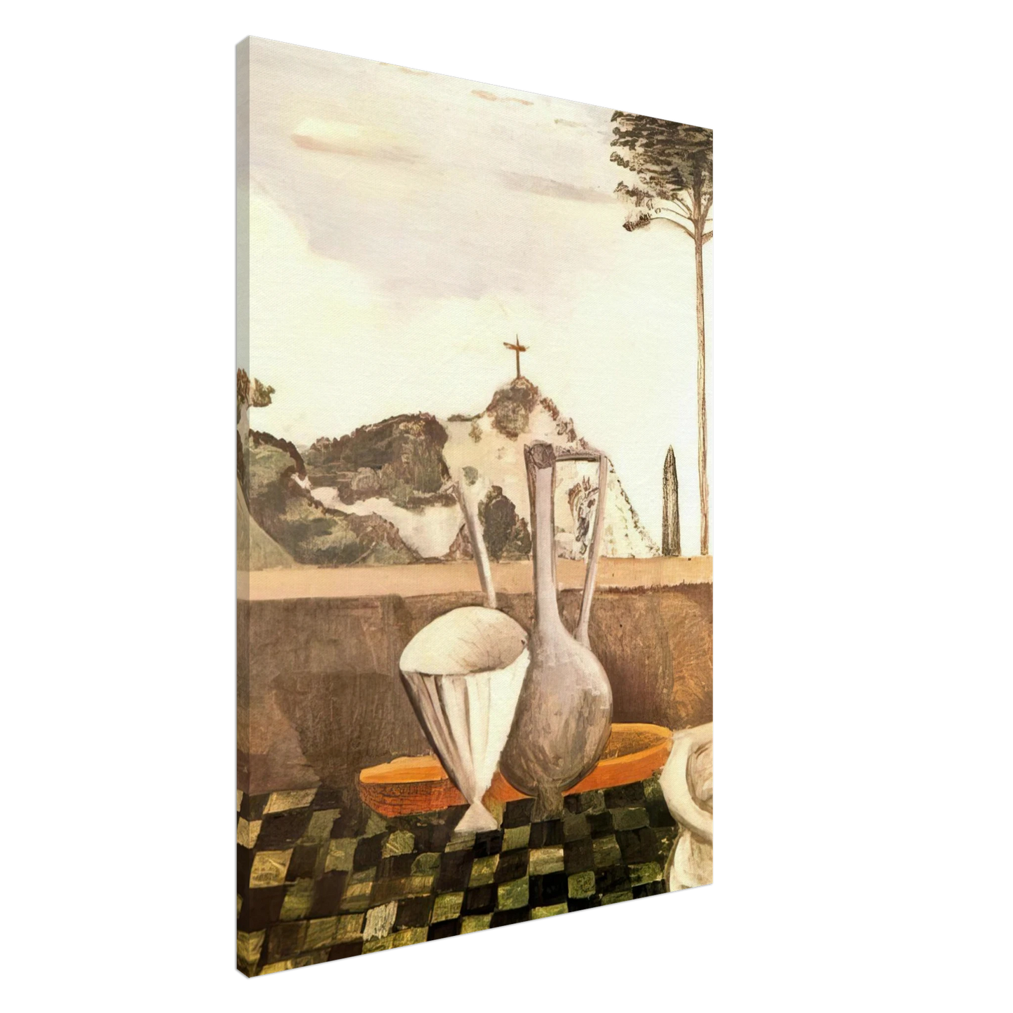 Andre Derain - THE STILL LIFE IN FRONT OF CROSS ON TOP OF THE MOUNTAIN 1912 Canvas - 20x30 cm / 8x12 inches-canvas