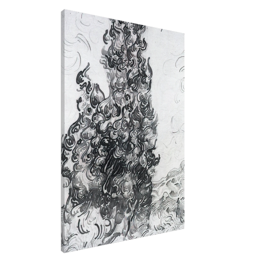 Vincent van Gogh - Cypresses Canvas - 20x30 cm / 8x12 inches-canvas
