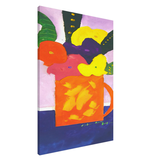 Aldemir Martins - Jar With Flowers - 2001 Canvas - 20x30 cm / 8x12 inches-canvas