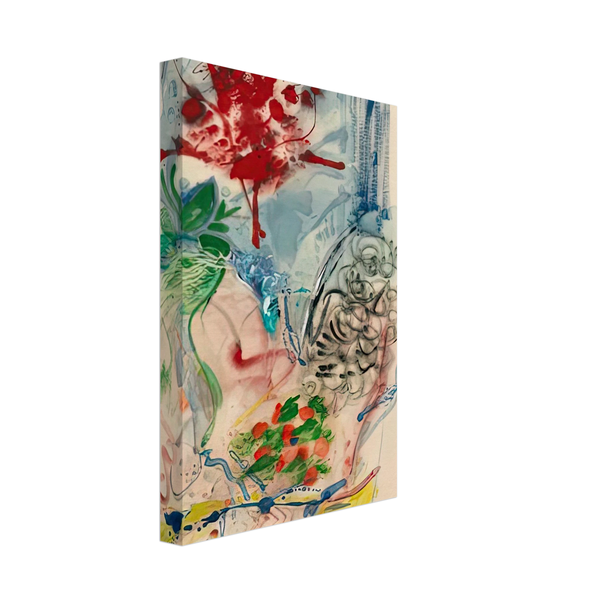 Helen Frankenthaler - Lâ€™Amour Toujours Lâ€™Amour, 1957- Canvas - 40x60 cm / 16x24 inches-canvas