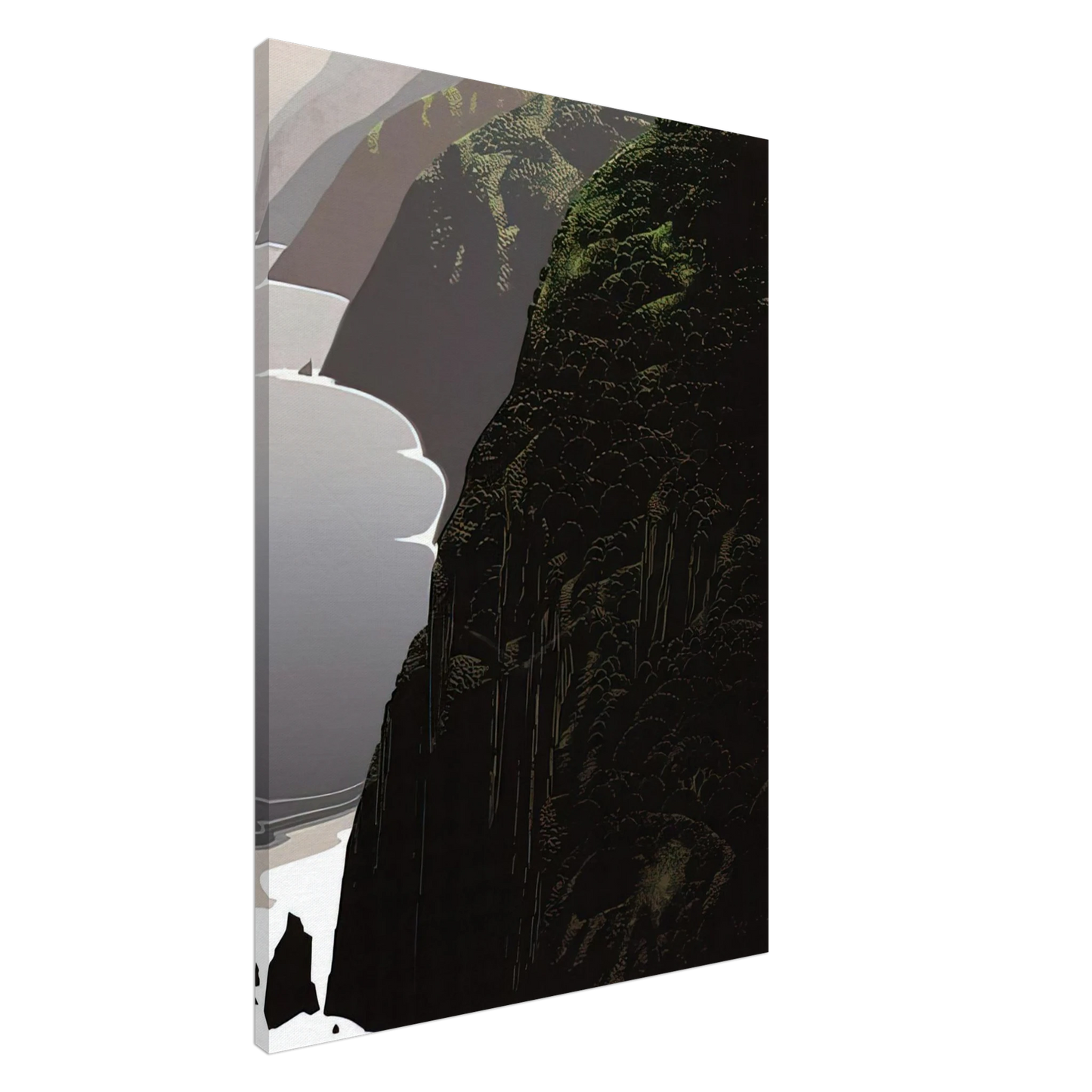 Eyvind Earle - Big Sur Coastline Canvas - 20x30 cm / 8x12 inches-canvas