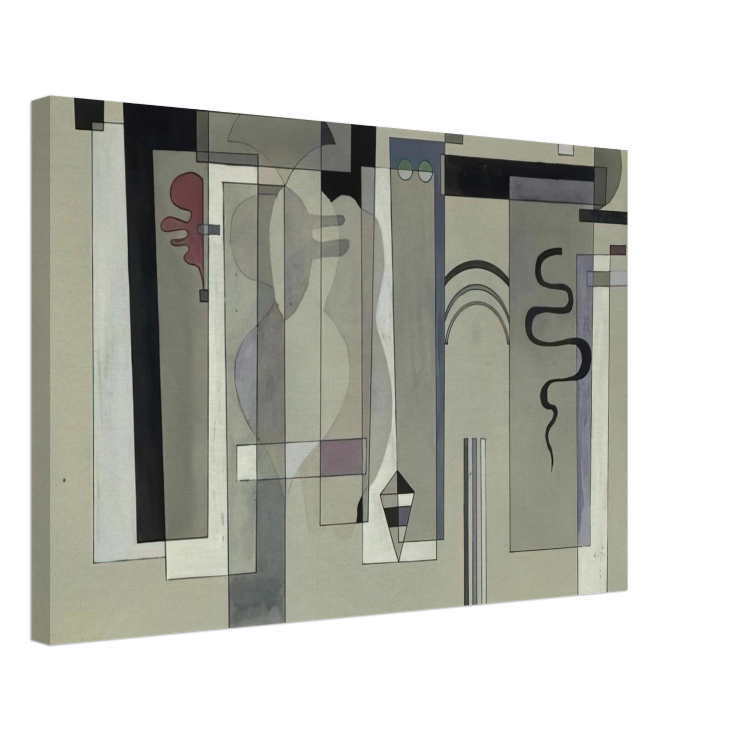 Wassily Kandinsky - SURFACES MEETING 1934 Canvas - 70x100 cm / 28x40 inches-canvas