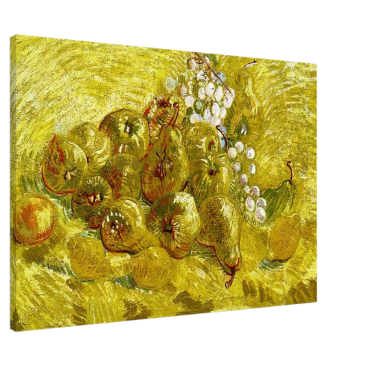 Vincent van Gogh - Still life with grapes,pears and lemons Canvas - 20x30 cm / 8x12 inches-canvas